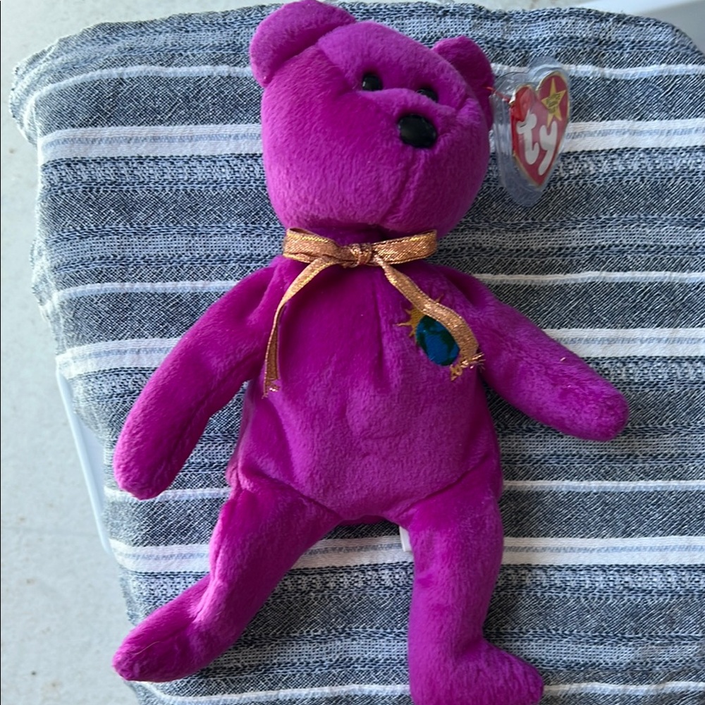 Ty Purple Plush Stuffed Animal Bear
